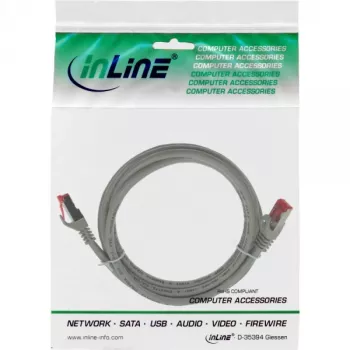 InLine Patch kábel S/FTP PiMF Cat.6 250MHz PVC CCA sivý 0,5m