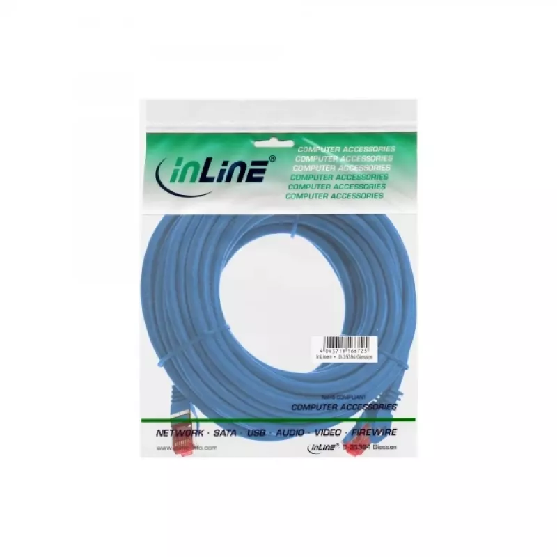 InLine Patch kábel S/FTP PiMF Cat.6 250MHz PVC CCA modrý 5m