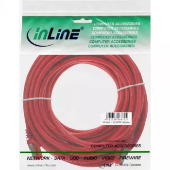 InLine Patch kábel S/FTP PiMF Cat.6 250MHz PVC CCA červený 10m