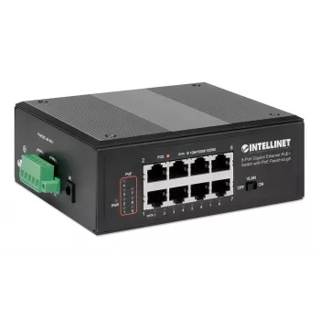 Priemyselný switch Intellinet 8-port Gigabit Ethernet PoE+