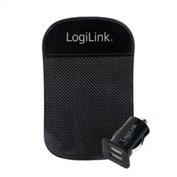 Nabíjačka pre mobilné zariadenia LogiLink PA0204 univerzálna čierna zapaľovač do auta interiérová 12/24 V 2,1 A