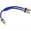 InLine audio kábel Premium 2x RCA samica / 3,5 mm samec pozlátený 0,25 m