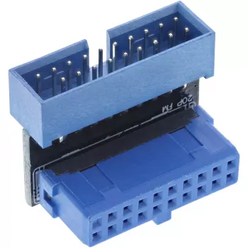 InLine USB 3.0 adaptér interný, konektor samec na konektor samica, UP-uhlový, 33448O