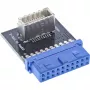 InLine USB 3.0 na USB 3.1 predný panel Key-B adaptér interný viacfarebný