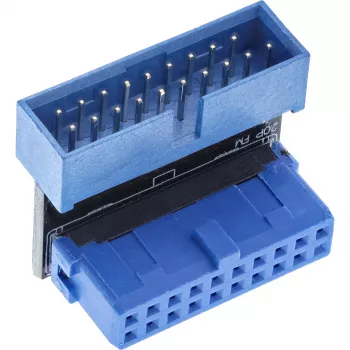 InLine USB 3.0 adaptér interný, prepojenie konektor samec/samica, uhlový nadol