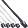 InLine SAS kábel Mini SAS SFF8087 na 4x SATA priamy OCR 0,5 m
