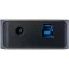 InLine USB 3.2 Gen.1 hub, 7-portový, s vypínačom, hliník, sivý, s napájacím zdrojom