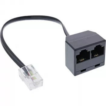 InLine ISDN splitter 1x RJ45 M / 2x RJ45 F, 8P4C bez odporov
