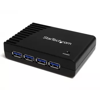 StarTech.com 4-portový čierny SuperSpeed USB 3.0 hub, USB 3.2 Gen 1 (3.1 Gen 1) Type-A, 5000 Mbit/s, čierny, Power, 5 V, 2 A