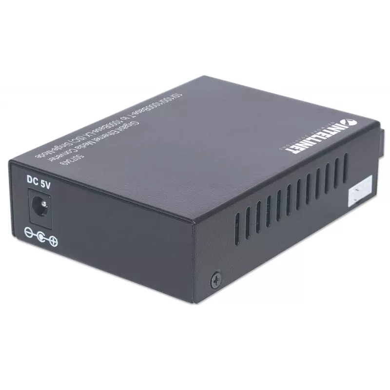 Intellinet gigabitový ethernetový single mode mediakonvertor, 10/100/1000Base-T na 1000Base-Lx (SC) single-mode, 20 km