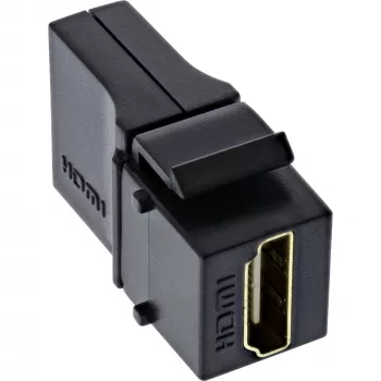 InLine HDMI Keystone Snap-In modul, 4K/60Hz, HDMI AF/AF zahnutý čierny
