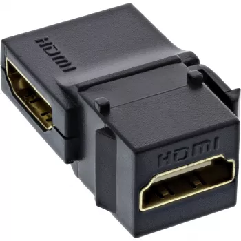 InLine HDMI Keystone Snap-In modul, 4K/60Hz, HDMI AF/AF zahnutý čierny