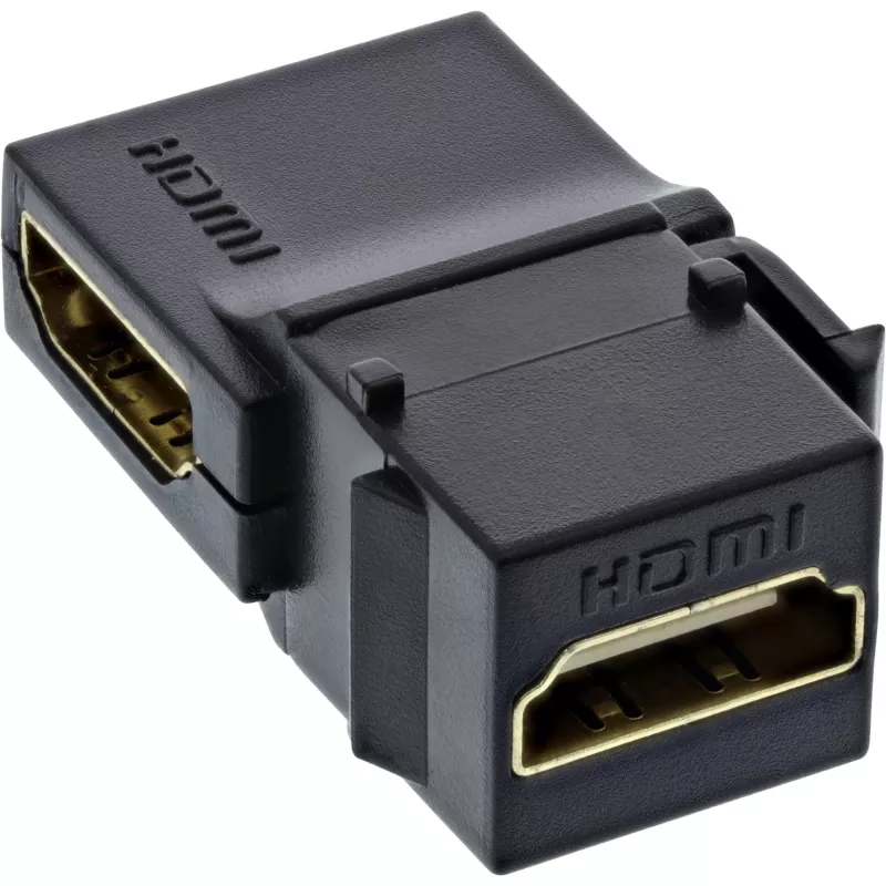 InLine HDMI Keystone Snap-In modul, 4K/60Hz, HDMI AF/AF zahnutý čierny