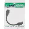 InLine HDMI 2-násobný Keystone kábel 4K/60Hz, HDMI A konektor samica/samica, čierny, 0,2 m