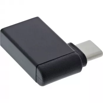 InLine USB 3.2 Gen.2 adaptér, USB-C konektor samec na USB-A konektor samica zahnutý 90° OTG