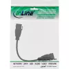 InLine USB 3.2 Gen1 2x Keystone adaptérový kábel, 2x USB A Keystone konektor samica, 0,2m