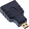 InLine HDMI adaptér HDMI-A konektor samica / HDMI-D konektor samec, 4K/60Hz, pozlátený