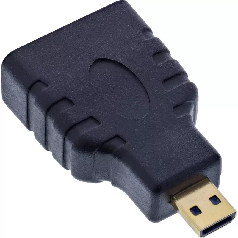InLine HDMI adaptér HDMI-A konektor samica / HDMI-D konektor samec, 4K/60Hz, pozlátený