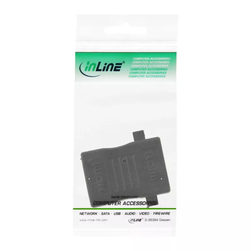InLine HDMI inštalačný adaptér HDMI A konektor samica / samica pozlátený, 4K2K