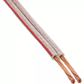InLine reproduktorový kábel 2x 2,5mm² CCA transparentný 50m