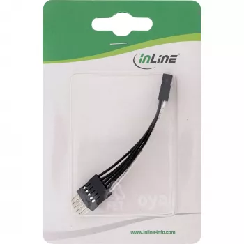 InLine USB interný predlžovací kábel 2x 5 pin samec / samica priamy, 0.05m