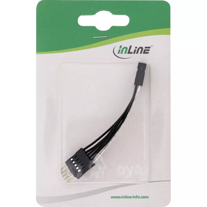 InLine USB interný predlžovací kábel 2x 5 pin samec / samica priamy, 0.05m