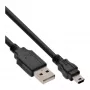 InLine USB 2.0 Mini kábel USB konektor typ A / Mini B konektor samec, 5-pin, čierny, 0,3 m