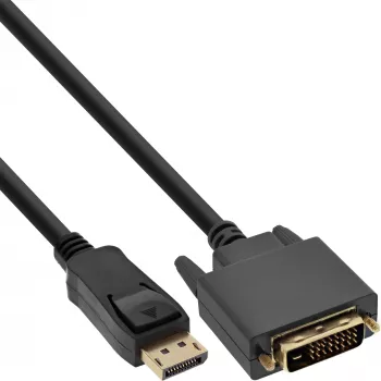 InLine konvertorový kábel DisplayPort na DVI, čierny, 5 m