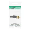 InLine RCA kovový konektor na spájkovanie, čierny, červený krúžok, pre 6-mm kábel