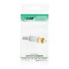 InLine RCA kovový konektor, samec, na spájkovanie, strieborný, červený krúžok, pre 6-mm kábel