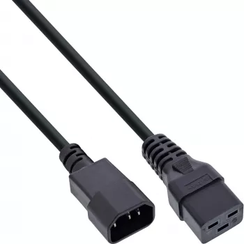 InLine napájací adaptérový kábel, IEC-60320 C14 na C19, 3x1,5mm², max. 10A, 1m