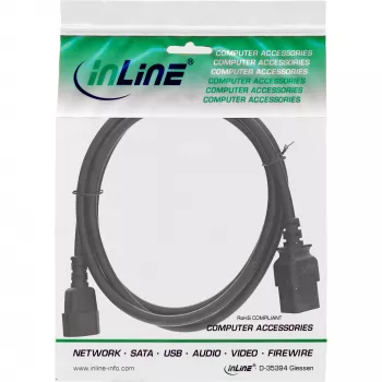 InLine napájací adaptérový kábel, IEC-60320 C14 na C19, 3x1,5mm², max. 10A, 2m