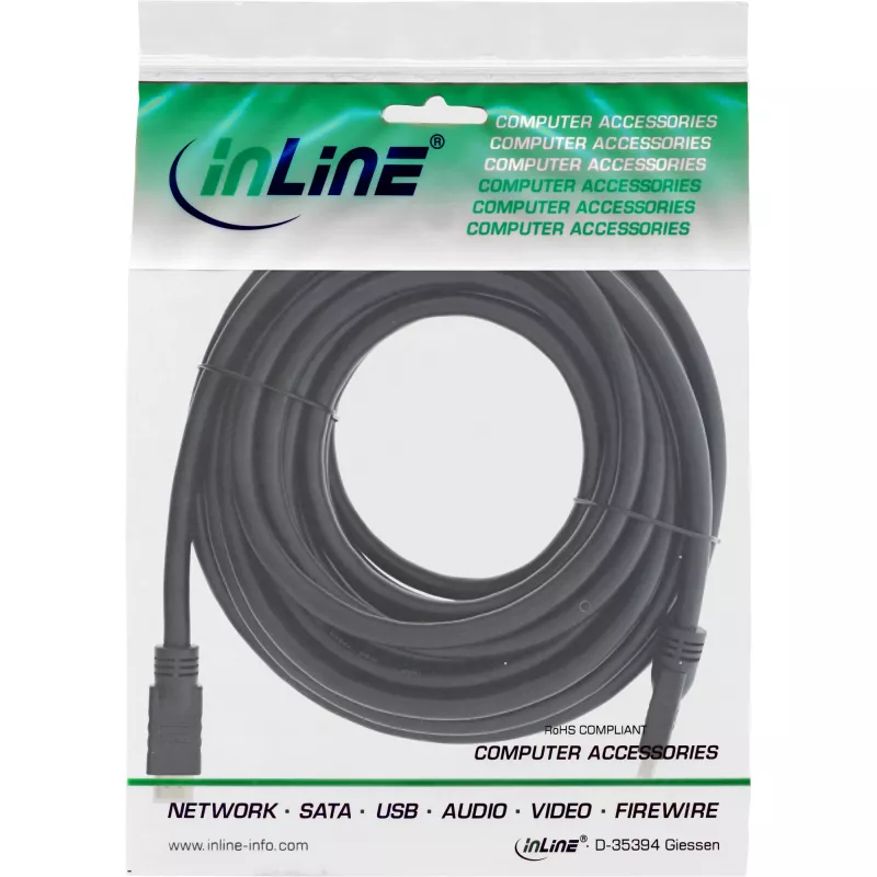 InLine HiD High Speed HDMI kábel s Ethernetom, 4K2K, M/M, pozlátené kontakty, 7,5m