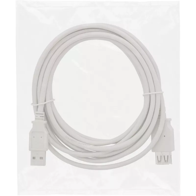 InLine USB 2.0 predlžovací kábel Type-A konektor samec/samica, béžový, 1,8m, Bulk