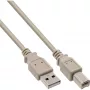 USB 2.0 kábel Type-A konektor samec / B konektor samec sivý 3m InLine 34535L
