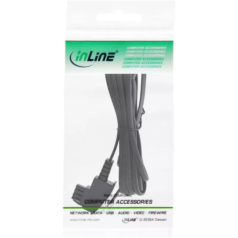 InLine ADSL splitter kábel TAE-F nemecký / 6P2C DEC konektor samec 25 m