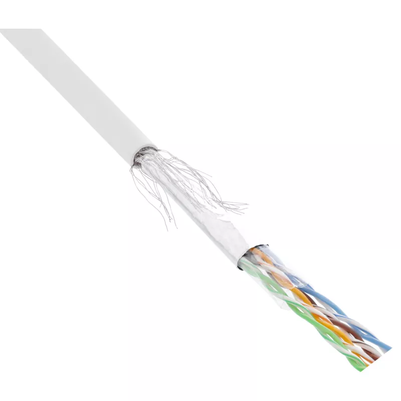InLine patch kábel SF/UTP Cat.5e AWG26 CCA PVC biely 100 m
