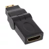 HDMI adaptér InLine 17690M HDMI A konektor samica / HDMI C konektor samec sklopný pozlátený