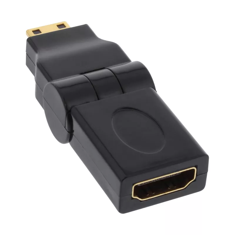 HDMI adaptér InLine 17690M HDMI A konektor samica / HDMI C konektor samec sklopný pozlátený