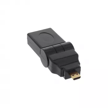 HDMI adaptér Type-A konektor samica / D konektor samec otočný pozlátený InLine 17690L