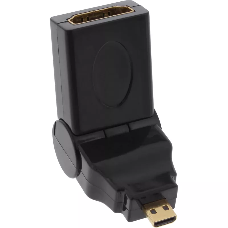 HDMI adaptér Type-A konektor samica / D konektor samec otočný pozlátený InLine 17690L
