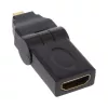 HDMI adaptér Type-A konektor samica / D konektor samec otočný pozlátený InLine 17690L