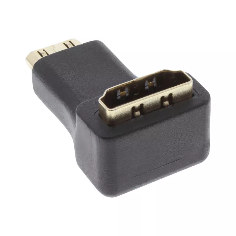 HDMI adaptér Type-A konektor samica / Type-C konektor samec zahnutý InLine 17690K