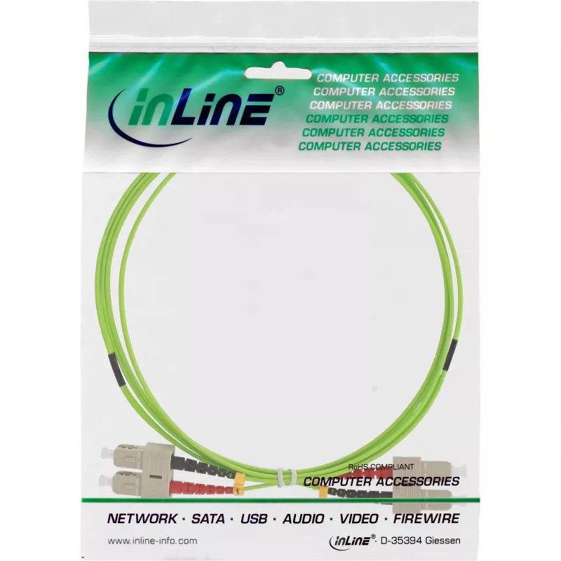 InLine sklenené duplexné vlákno kábel SC/SC 50/125µm OM5 3 m