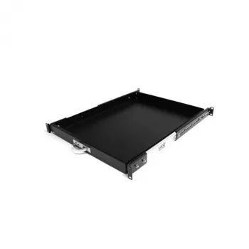 StarTech.com 1U výsuvná policová doska pre klávesnicu do serverového racku, 55lbs (25 kg), 22 palcov (55 cm) hlboký oceľový výsuv pre 19-palcový AV, sieťový rack zariadení