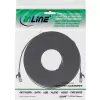 InLine plochý patch kábel, U/FTP, Cat.6A, TPE bezhalogénový, čierny, 7,5 m