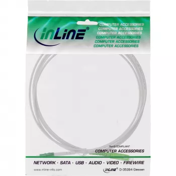 InLine optický simplexný kábel, FTTH, LC/APC8° na SC/APC8° 9/125µm OS2 0,5m