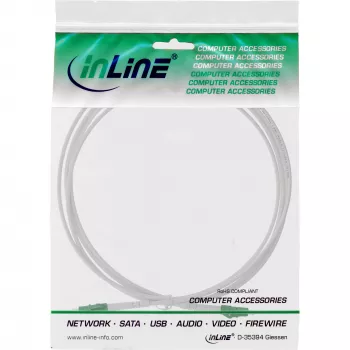 InLine optický simplexný kábel, FTTH, LC/APC8° na LC/APC8° 9/125µm OS2 1m
