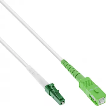 InLine optický simplexný kábel, FTTH, LC/APC8° na SC/APC8° 9/125µm OS2 1m