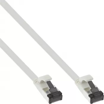 InLine plochý patch kábel, U/FTP, Cat.8.1, TPE bezhalogénový, biela, 3m